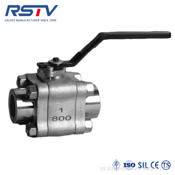 2PC Ditempa Steel Socket Welded Ball Valve